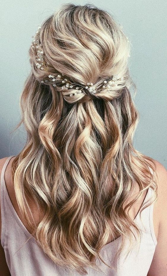 30 Simple Long Hairstyles for Party Look Ideas 15