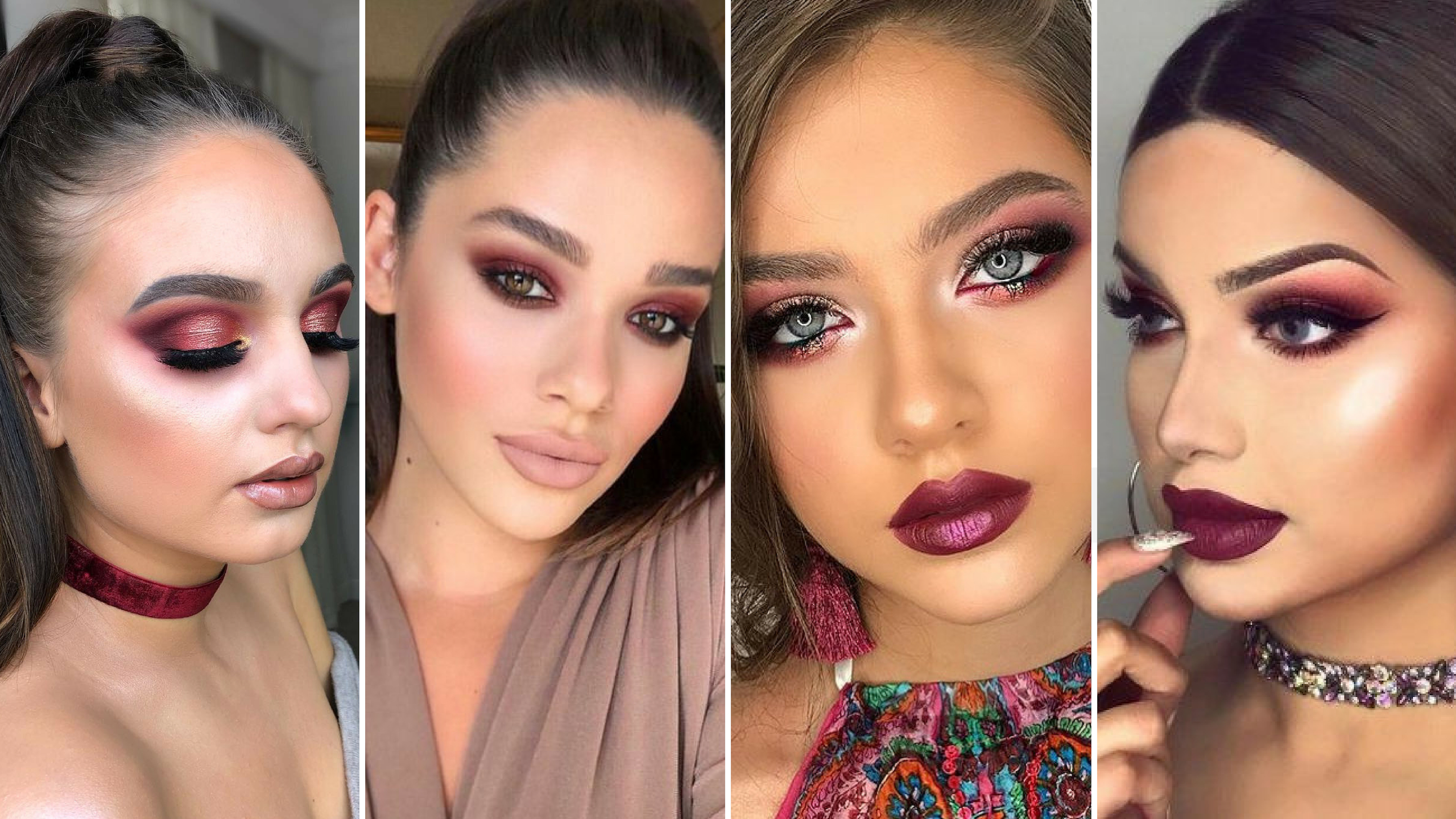 40 Burgundy Makeup Look Ideas