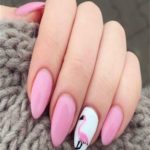 40 Cute Flamingo Themed Nail Art Ideas 10