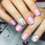 40 Cute Flamingo Themed Nail Art Ideas 17