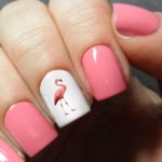 40 Cute Flamingo Themed Nail Art Ideas 22