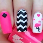 40 Cute Flamingo Themed Nail Art Ideas 23