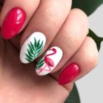 40 Cute Flamingo Themed Nail Art Ideas 29