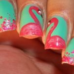 40 Cute Flamingo Themed Nail Art Ideas 31