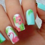 40 Cute Flamingo Themed Nail Art Ideas 32
