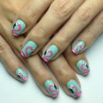40 Cute Flamingo Themed Nail Art Ideas 35