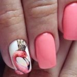 40 Cute Flamingo Themed Nail Art Ideas 38