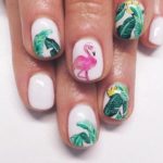 40 Cute Flamingo Themed Nail Art Ideas 40