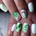 40 Cute Flamingo Themed Nail Art Ideas 41