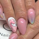 40 Cute Flamingo Themed Nail Art Ideas 47