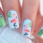 40 Cute Flamingo Themed Nail Art Ideas 7