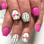 40 Cute Flamingo Themed Nail Art Ideas 8