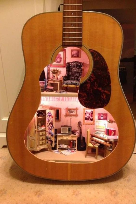 40 DIY Repurpose Old Guitars Ideas 23 Style Female