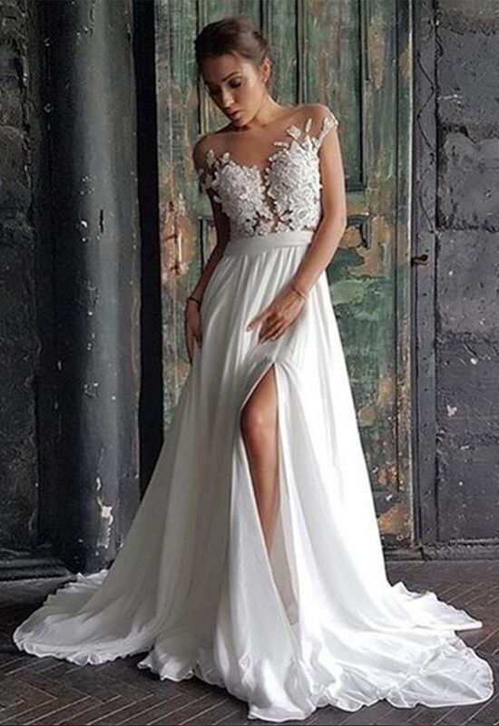 50 Bridal Dresses with Perfect Split Ideas 3