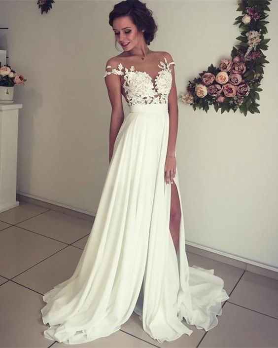 50 Bridal Dresses with Perfect Split Ideas 36