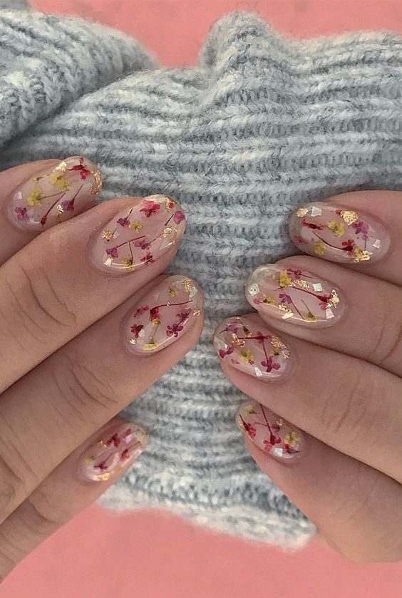 50 Floral Nail Art for Summer and Spring Ideas 14