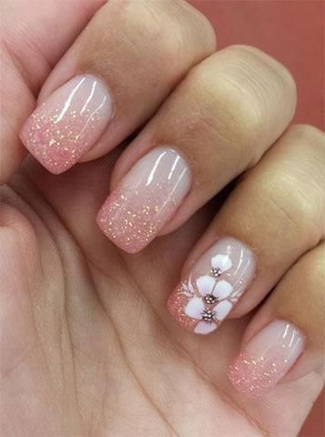 50 Floral Nail Art for Summer and Spring Ideas 31