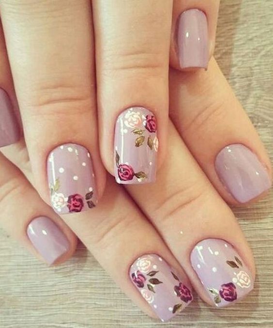 50 Floral Nail Art for Summer and Spring Ideas 32