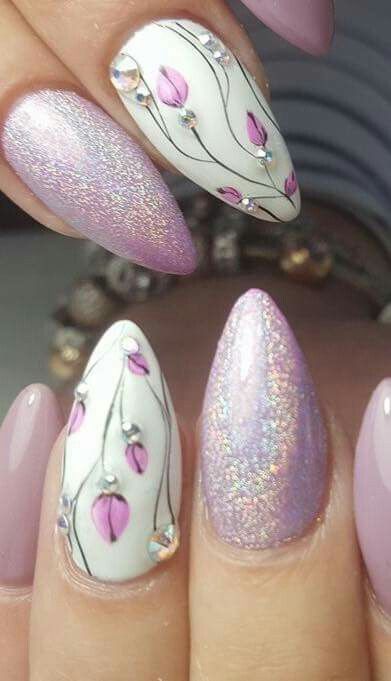 50 Floral Nail Art for Summer and Spring Ideas 38