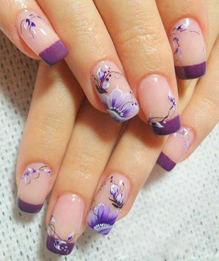 50 Floral Nail Art for Summer and Spring Ideas 46