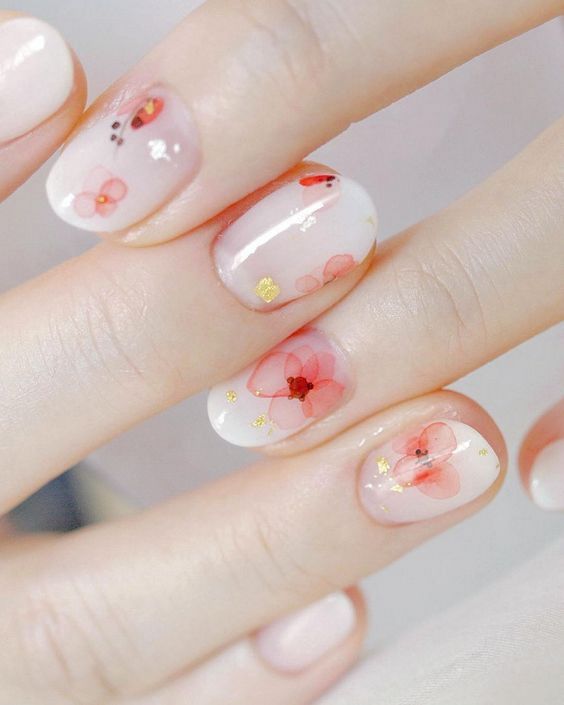50 Floral Nail Art for Summer and Spring Ideas 8