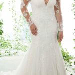 50 V Neck Bridal Dresses for Plus Size Ideas 1
