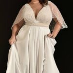 50 V Neck Bridal Dresses for Plus Size Ideas 13