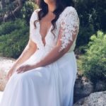 50 V Neck Bridal Dresses for Plus Size Ideas 29