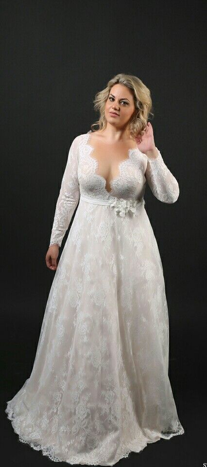 50 V Neck Bridal Dresses for Plus Size Ideas 30
