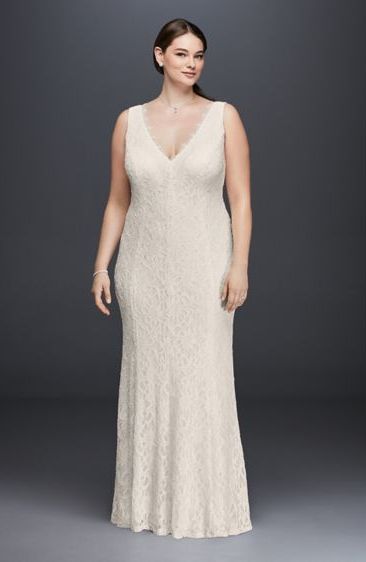 50 V Neck Bridal Dresses for Plus Size Ideas 36