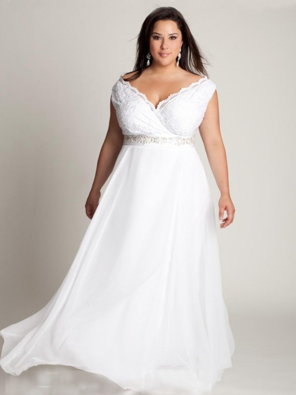 50 V Neck Bridal Dresses for Plus Size Ideas 44