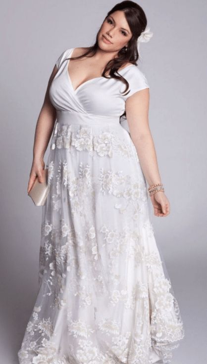 50 V Neck Bridal Dresses for Plus Size Ideas 45