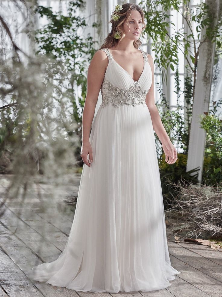 50 V Neck Bridal Dresses for Plus Size Ideas 46