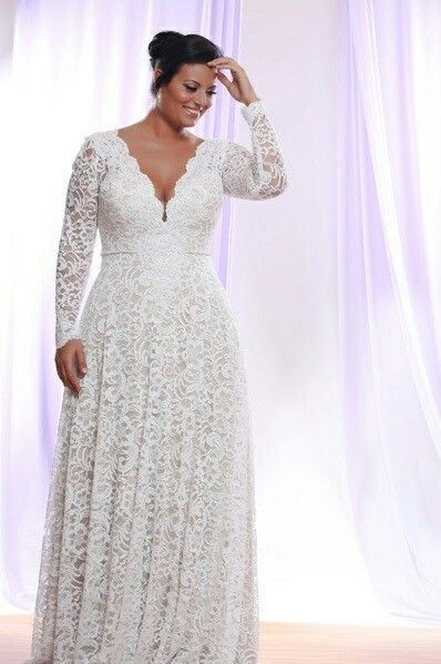 50 V Neck Bridal Dresses for Plus Size Ideas 8