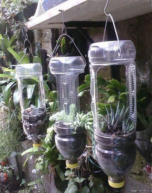 50 Ways to Reuse Plastic Bottles to Cute Planters Ideas 12