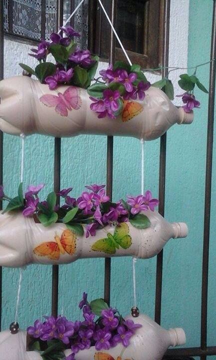 50 Ways to Reuse Plastic Bottles to Cute Planters Ideas 18