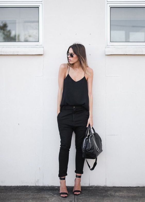 60 Spring and Summer All Black Outfits Ideas 63