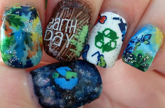 30 Earth Day Nails Art Ideas 24