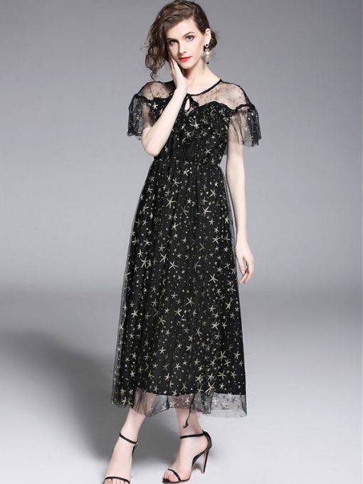 40 Black Mesh Long Dresses Ideas 16