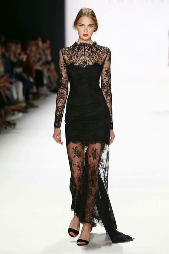 40 Black Mesh Long Dresses Ideas 34