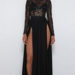 40 Black Mesh Long Dresses Ideas 36
