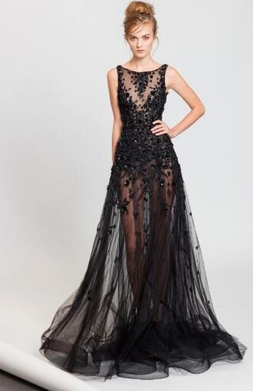 40 Black Mesh Long Dresses Ideas 40