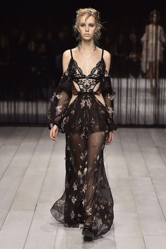 40 Black Mesh Long Dresses Ideas 9