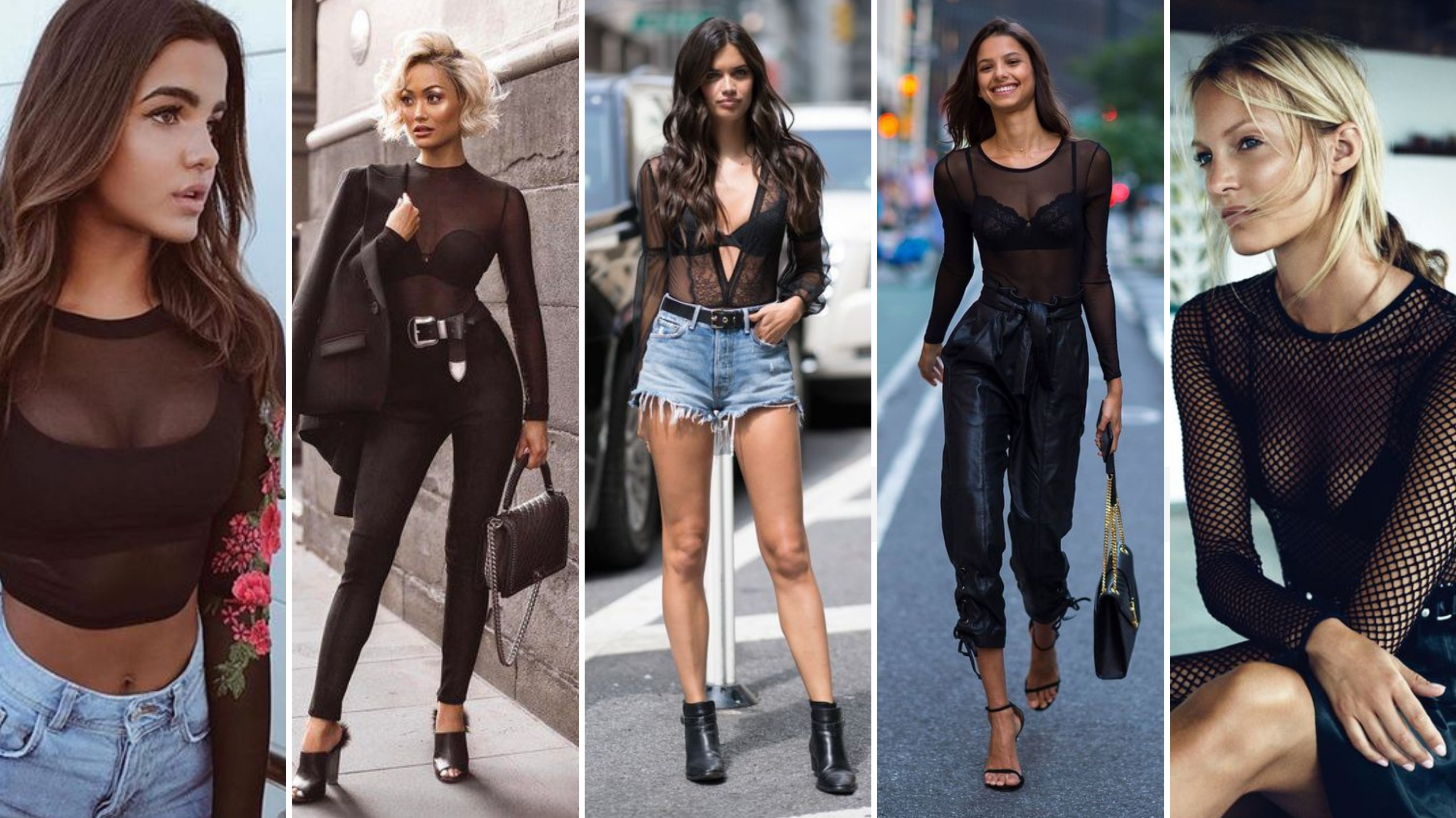 50 How to Wear Black Mesh Tops in Style Ideas