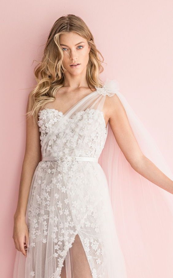 50 One Shoulder Bridal Dresses Ideas Style Female 