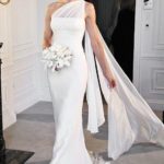 50 One Shoulder Bridal Dresses Ideas 18