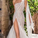 50 One Shoulder Bridal Dresses Ideas 24