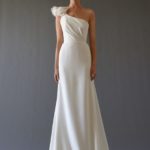 50 One Shoulder Bridal Dresses Ideas 25