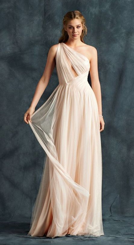 50 One Shoulder Bridal Dresses Ideas 26