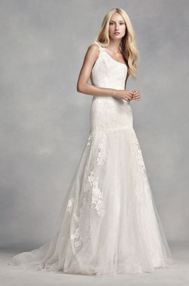 50 One Shoulder Bridal Dresses Ideas 30